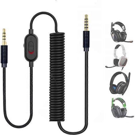 Câble de remplacement pour casque audio avec commande de sourdine intégrée (1/4)
