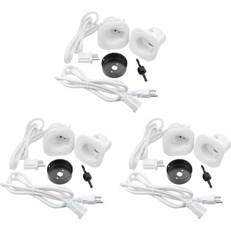 3-teiliges Erdkabel-Management-Set zum Verbergen von TV-Kabeln während der Installation, inklusive Bohrzubehör und Lochsäge (US-Stecker). (1/5)