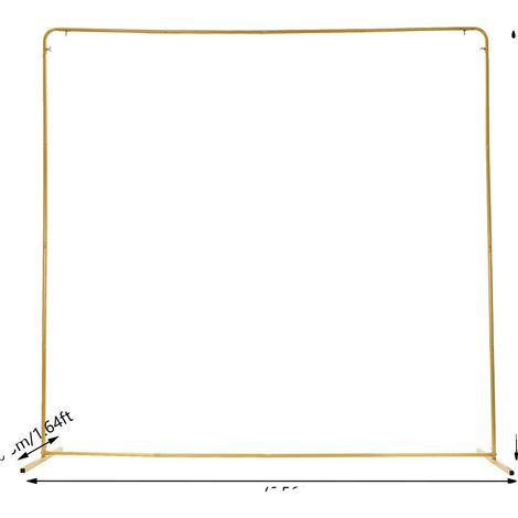 Hintergrundständer, langlebige Eisenkonstruktion, elegantes Design, Gold (1/2)