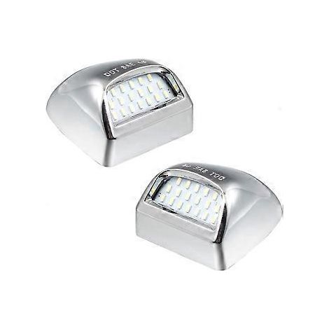 LED-Kennzeichenbeleuchtung in Chrom, kompatibel mit Silverado, Suburban, GMC Sierra 1500, 2500, 3500 HD, Tahoe, Yukon und Cadillac, 6500K Weiß