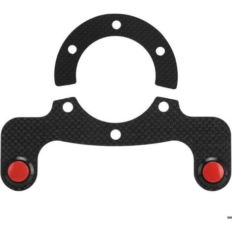 1 Kit bouton klaxon, fibre de carbone, 6 boulons, double bouton, volant course MOMO OMP Nardi Sparco (1/4)