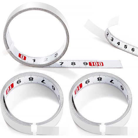 3 Pièces 1m Mètre Ruban Auto Adhésif, Règle Métrique Auto Adhésive, Ruban à Mesurer Auto Adhésif, Gauche à Droite Ruban à Mesurer en Acier, pour Établis et Machines (1/5)