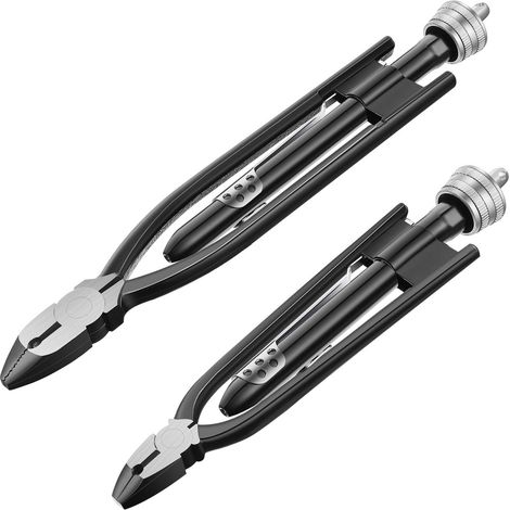 Lot de 2 barres de sécurité à verrouillage pour aéronefs, barre de verrouillage de 23 cm à 15 cm pour les secteurs de l'aéronautique et de l'automobile, noire-AquaForge (1/5)