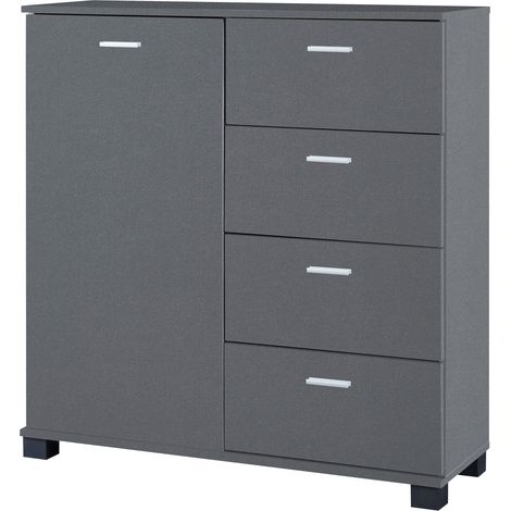 Scarpiera 84 x 80 x 28 cm grigio scuro 030007628