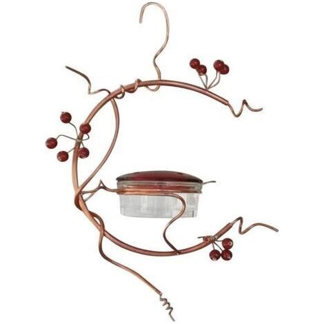 Mangeoire pour colibris aux Baies Rouges avec Flamme Coppervines Mini-Blossom Dream House nichoir pour Petits Oiseaux 23X16cm