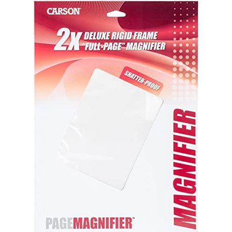 Carson Lente d'Ingrandimento 2x Rigid Frame 8.5x11 Pollici, Ideale per Lettura di Giornali, Riviste e Libri (DM-21) (1/5)