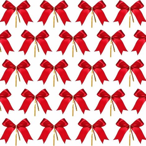 Lazo Navideño - Adorno para Árbol de Navidad - Para Envoltura de Regalos y Bodas - 20 Unidades (1/5)
