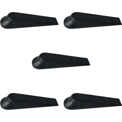 Türstopper Hardware Türstopper Keil Gummi Rutschfest Kunststoff Schwarz für Zuhause und Büro (5 Stück), (1/4)
