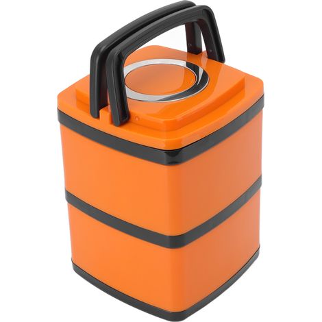 Boîte à Bento isolée en acier inoxydable 304, déjeuner japonais empilable étanche pour étudiants employés de bureau Double couche 1,5 l