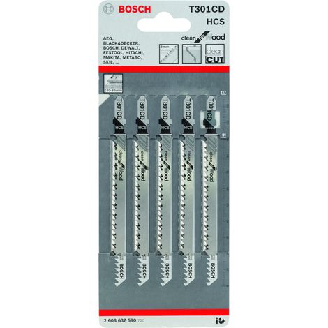 Bosch 5 Stichsägeblätter T 301 CD - 2608637590