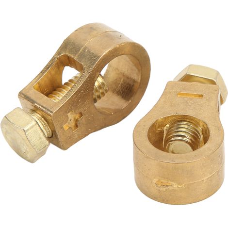 Set mit 2 Kupfer-Batterieklemmen, O-Form, Durchmesser 16–18 mm, universell für Boote, Wohnmobile, LKWs und PKWs (1/5)