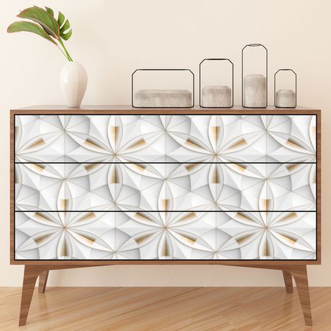 Stickers meuble - Fleurs - 50 x 100 cm - Adhésif BRILLANT (1/3)