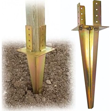 Piastre di supporto a terreno per travi - Trave 100x100 mm.