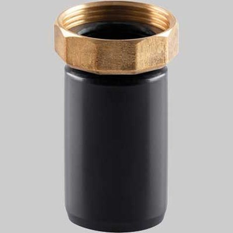 CODOLO DRITTO A SALDARE IN PEHD CON GHIERA OTTONE  1"1/2 x 40