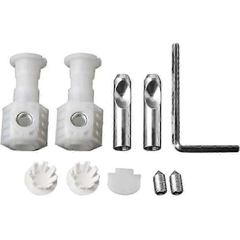 Kits de fixation pour WC suspendus : vis et boulons de fixation, fixation universelle pour abattant de WC mural (voir illustration). (1/5)