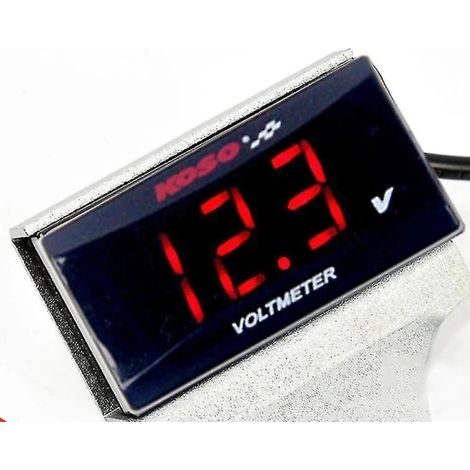 Voltmètre à affichage numérique Koso rapide, 10v-150v, affichage numérique LED, pour moteur de moto, rouge (1/4)