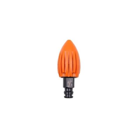 Boquilla desatascadora de alta presión, boquilla de conexión rápida, apta para mangueras de jardín (naranja) - Crezuo (1/4)