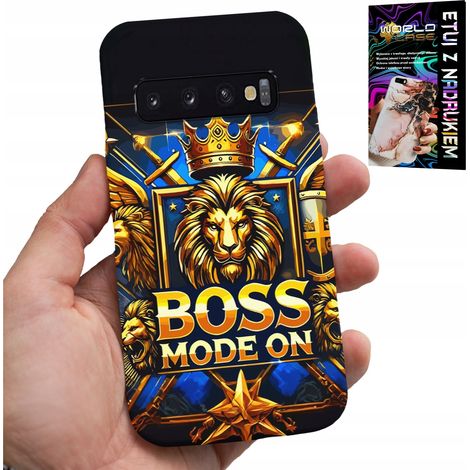 Coque pour Samsung Galaxy S10 Plus - Motif lion avec couronne sur le cadran + film protecteur (1/5)