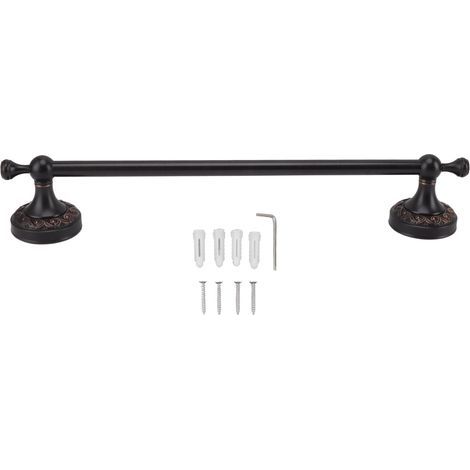 Porte-serviettes en cuivre rétro, gain de place, 40CM, multifonctionnel, anti-inclinaison, support unique pour accessoires de salle de bains, Antique (1/5)