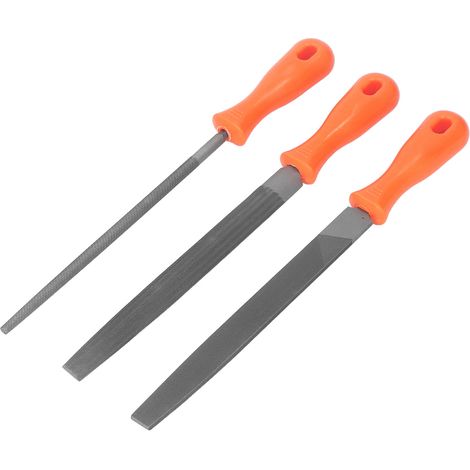 3-teiliges Set Metallfeilen: Flachfeile, Halbrundfeile, Nadelfeile, Werkzeug aus legiertem Stahl für die Holzbearbeitung (1/5)