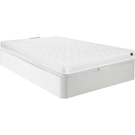 Set 120 x 200 cm rete contenitore Bianco + materasso schiuma sp. 15 cm - DANAE II di YSMÉE (1/5)