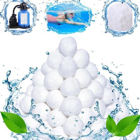 QORVA-Balles filtrantes pour piscine 700 g, pour systèmes de filtration à sable, peut remplacer 25 kg de sable filtrant, pour filtre à sable, piscine, robot