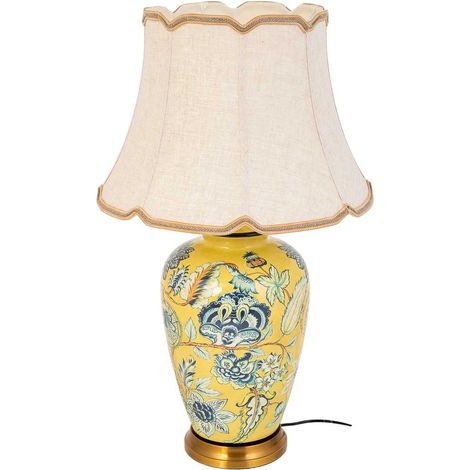 Lámpara de mesa de ceramica amarillo D45x78 (1/5)