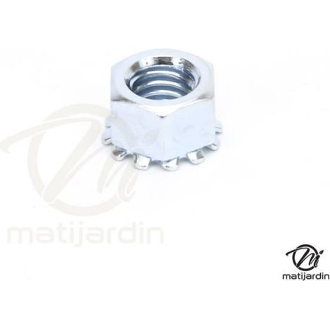 Ecrou pour axe de roue tondeuse. x 10 (1/4)