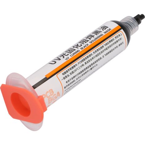 Encre de masque de soudure à polymérisation UV (1 pièce) pour circuits imprimés BGA, noire. (1/5)