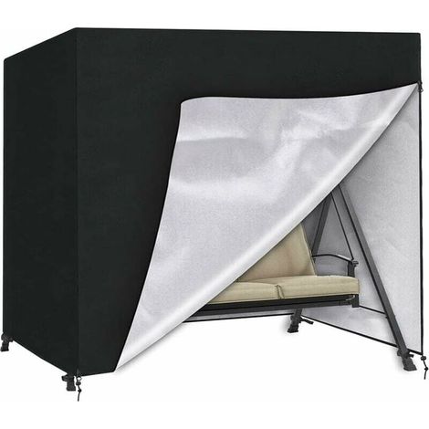 Copertura per altalena a 3 posti, impermeabile, da giardino, anti UV, Oxford, per altalena da esterno (220 x 125 x 170 cm)