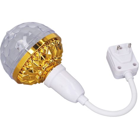 Boule lumineuse LED rotative colorée 6W en métal avec douille universelle pour karaoké, mariage et cérémonie (prise UE 220V). (1/5)