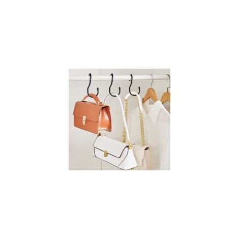 Set di 8 ganci appendiabiti per borse, design unico a spirale, ganci di grandi dimensioni per borse, borsette, cinture, cappelli, zaini - Crezuo (1/3)