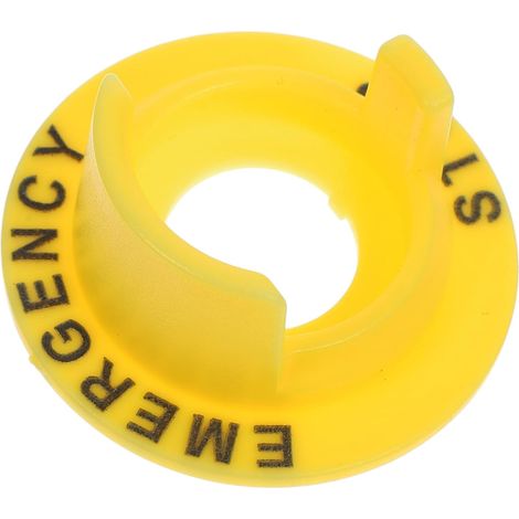 Boîtier De Du Bouton D'arrêt D'urgence Du Moteur Couvercle De Du Bouton D'arrêt D'urgence Du Moteur Avertissement Jaune (1/5)