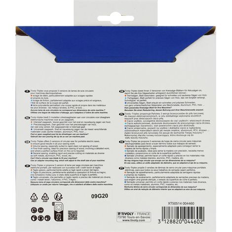 Tivoly • Lama per sega circolare • Ø160mm • 40 denti in metallo duro • Per sega portatile • Per taglio multimateriale