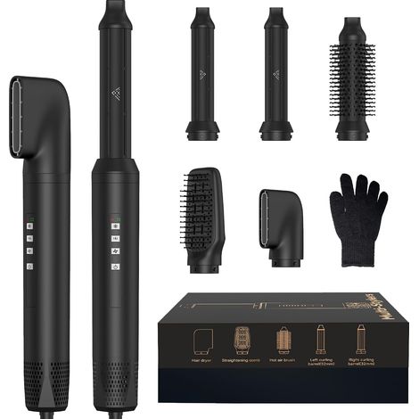 Air Brush 5 in 1 Air Styler Hair Styler 110000RPM Hair Dryer  5 in 1 Hair Dryer with Automatic Curler, Blow Brush, Smoothing Brush (1/5)