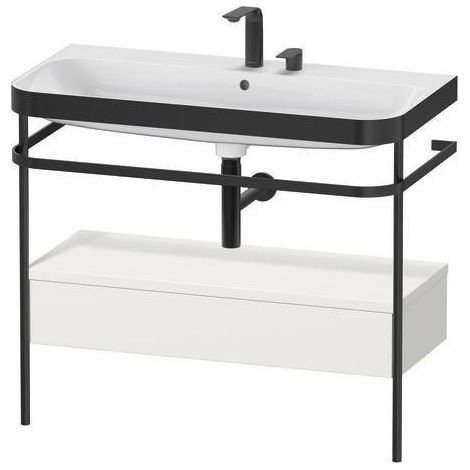 Ensemble lavabo HAPPY D.2 PLUS 975x490mm sans trou de robinetterie, blanc super mat