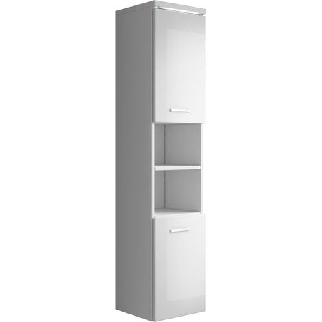 Mobiletto del bagno Paso 35 x 35 x 160 cm Bianco Lucido - Mobiletto armadietto, (1/5)