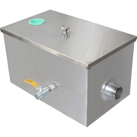 Bac a graisse restaurant sous plonge inox separateur graisse cuisine 1 entree bac degraisseur intercepteur de piege a graisse (1/5)