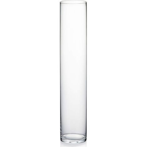 Grand Vase cylindrique, 7,6 x 40,6 cm (l x H), Vase en Verre Transparent Fin et étroit pour fête de Mariage, centres de Table, décoration de Maison, Bureau, 1 pièce (1/5)