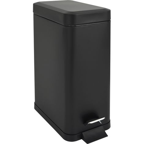 SVITA STM10 Mülleimer Treteimer 10l inkl. Inneneimer Softclose-Deckel Schwarz