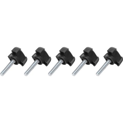 Vis de pouce M6x30mm, écrou moleté triangulaire tête préhensile, lot de 5 pièces, poignée de serrage manuel (1/5)