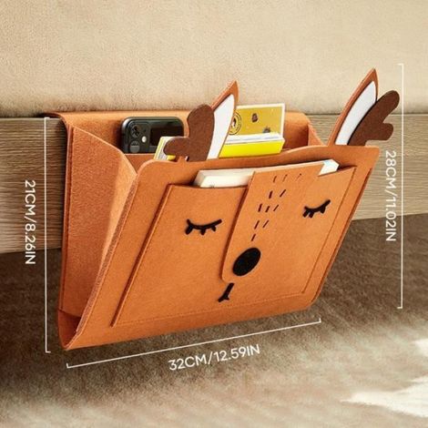 Bedside Organiser Hanging Bag,Organisateur de Chevet,Sac de Rangement de Lit pour Organisateur Suspendu, Sac de Chevet à Suspendre (1/4)