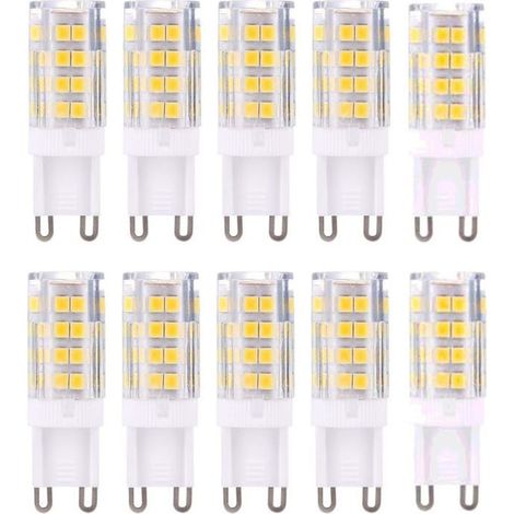 G9 LED-Lampen, warmweiß (3000 K), 5 W, entspricht 40-W-Halogenlampen, 420 Lumen, nicht dimmbar, 10er-Packung (1/3)