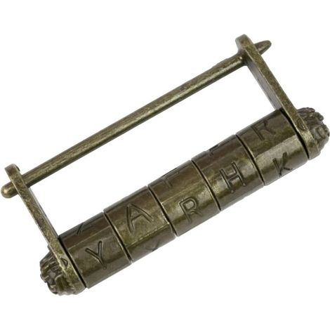 Cadenas vintage dorée, serrure à lettres et chiffres, décorative, 8 x 3,5 x 1,5 cm, YARHR (1/4)