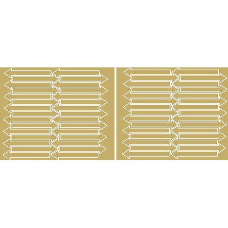 Adesivi a forma di freccia 10x2 cm, 60 pezzi, oro opaco