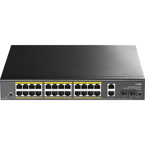 Cudy GS1026PS2 commutateur réseau Non-géré Gigabit Ethernet (10/100/1000) Connexion Ethernet, supportant l'alimentation via ce port (PoE) Noir