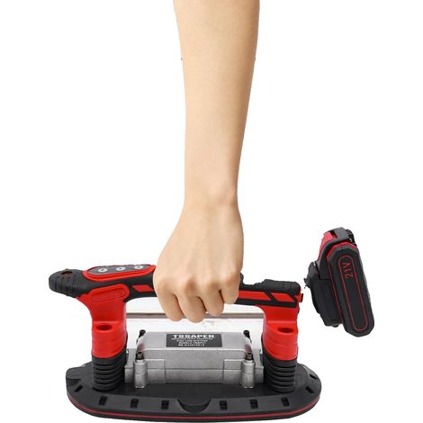 Vibreur de carreaux, 21 V, 2000 mAh, 3000-13000 RPM, Taille de la ventouse 28x15 cm, Poids maximum supporté 176,4 lbs (1/5)