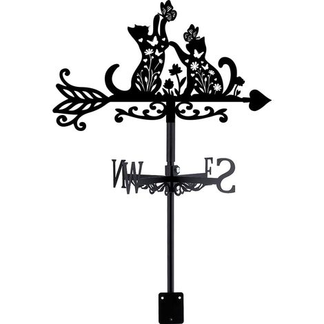 Girouette de Jardin Exterieur en Forme de Papillon pour Toit Girouettes en Forme de Chat Girouette pour Abri de Jardin Indicateur de Direction du Vent Deco Exterieur (1/5)