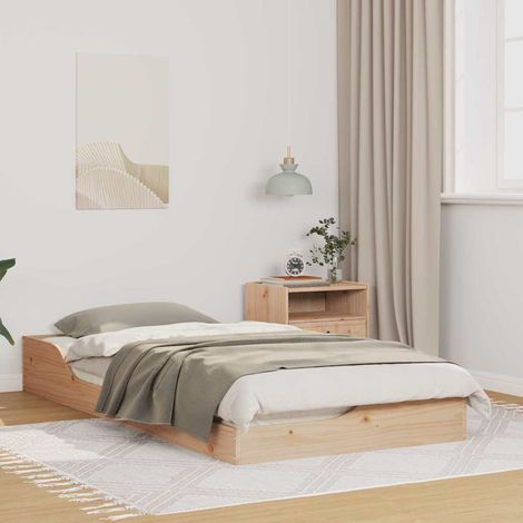 Bettrahmen Braun 75 x 190 cm Massives Kiefernholz (1/5)