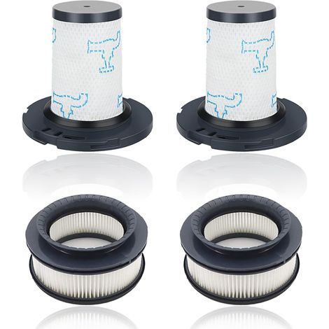 Union – Kit de filtres réutilisables pour aspirateurs Rowenta X-Force Flex 11.60 14.60 15.60 – 2 pré-moteur + 2 post-moteur – Capture poils d'animaux et poussière
